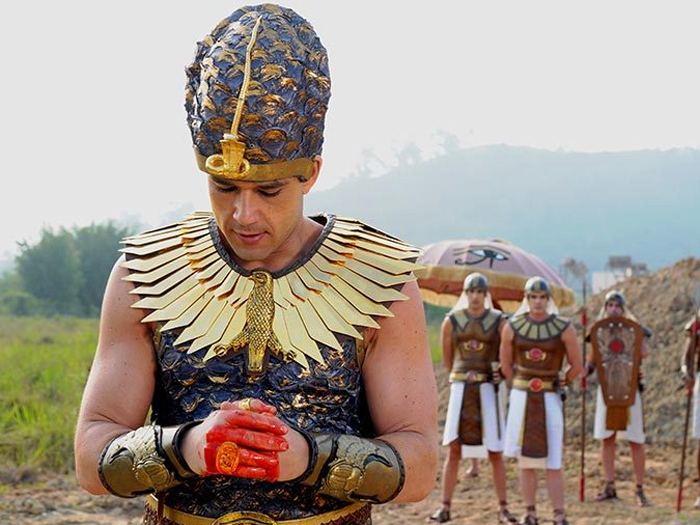 <p>Sérgio Marone é Ramsés II em Os Dez Mandamentos, novela bíblica da Record</p>