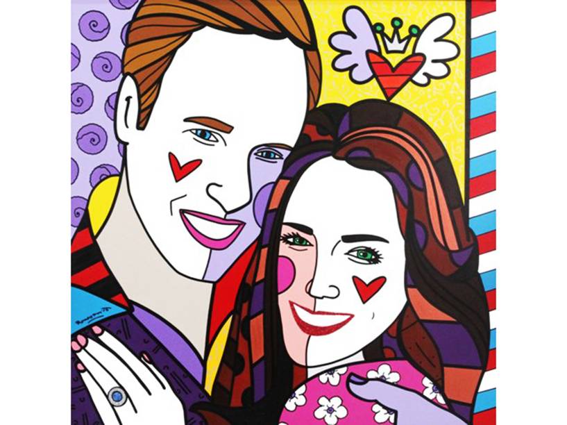 William e Kate também foram vítimas de Romero Britto