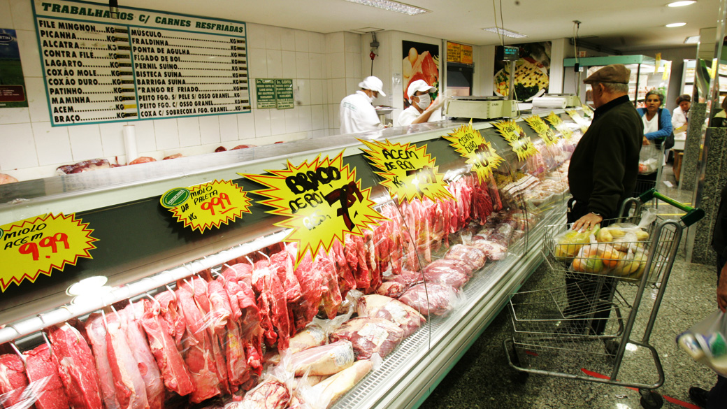 Açougue em um supermercado
