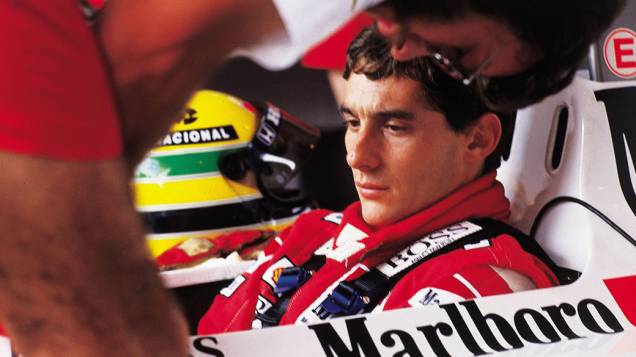 Ayrton Senna durante GP Brasil de 1989 em Jacarepaguá Ayrton Senna durante GP Brasil de 1989 em Jacarepaguá