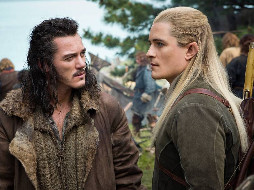 Bard (Luke Evans) e Legolas (Orlando Bloom) em cena do filme O Hobbit: A Batalha dos Cinco Exércitos