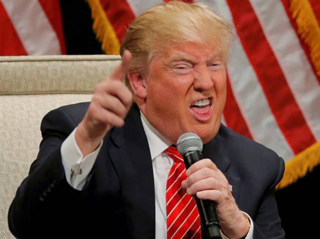 Donald Trump, candidato republicano à Presidência dos EUA, fala durante um evento em Hickory, no Estado americano da Carolina do Norte Donald Trump, candidato republicano à Presidência dos EUA, fala durante um evento em Hickory, no Estado americano da Carolina do Norte