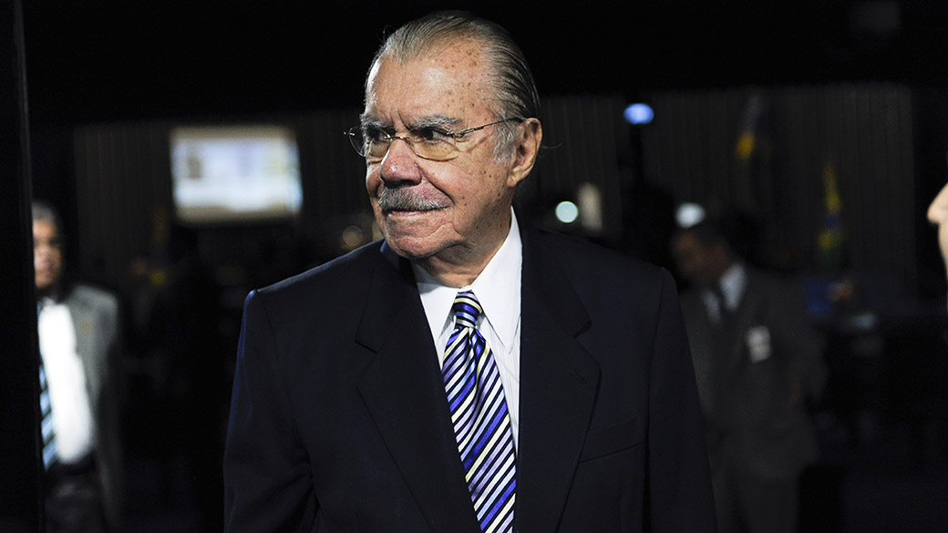 Senador José Sarney (PMDB-AP) durante sessão especial em comemoração aos 70 anos de criação do território federal do Amapá - (21/05/2014)