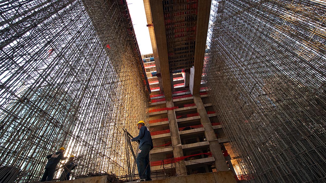 Prédio da Brookfield Incorporações em construção na Avenida Brigadeiro Faria Lima, em São Paulo