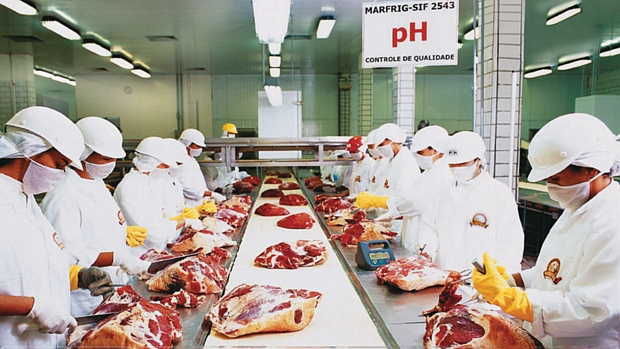 Produção em frigorífico da Marfrig