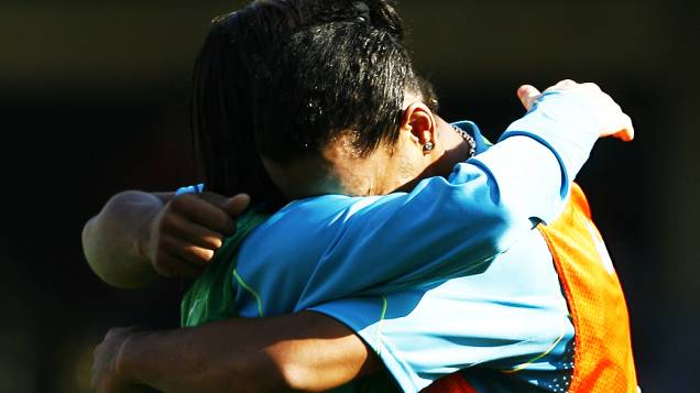 Ronaldinho Gaúcho e Messi durante treino do Bracelona em 2008 Ronaldinho Gaúcho e Messi durante treino do Bracelona em 2008