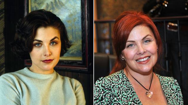A atriz Sherilyn Fenn roubava a cena como a sexy e problemática Audrey Horne, da série Twin Peaks A atriz Sherilyn Fenn roubava a cena como a sexy e problemática Audrey Horne, da série Twin Peaks