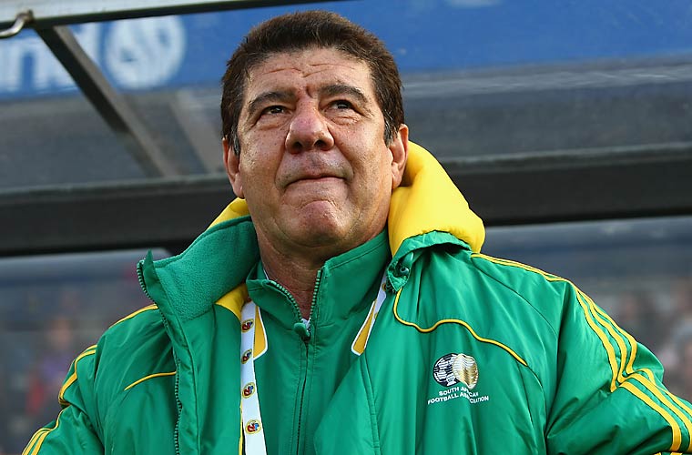 Em 27 jogos com a seleção da África do Sul, Joel Santana conseguiu dez vitórias, três empates e 14 derrotas.