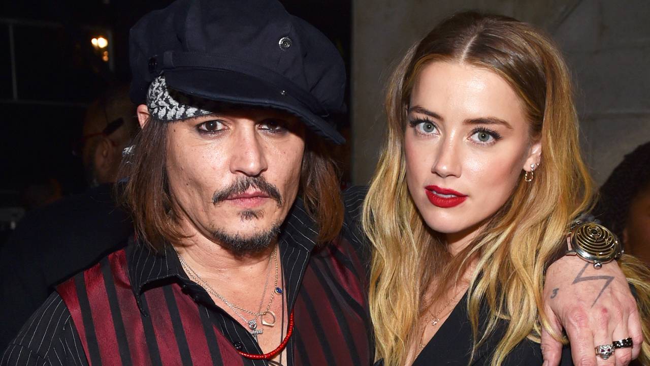 Os atores Johnnt Depp e Amber Heard durante a premiação do Grammy Awards, realizada no Staples Center, em Los Angeles (EUA) - 15/02/2016