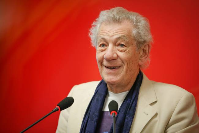 O ator inglês Sir Ian McKellen