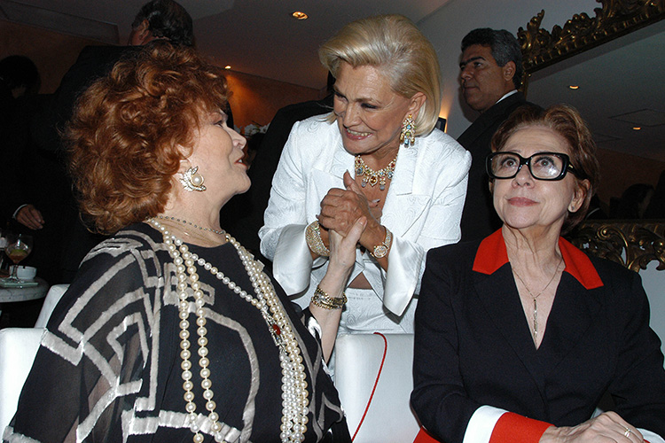 Tônia Carrero, Hebe Camargo e Fernanda Montenegro, em 2003