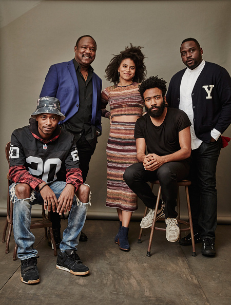 (E-D) Keith Stanfield, Isiah Whitlock Jr., Zazie Beetz, Donald Glover e Brian Tyree Henry em ‘Atlanta’ (Foto: Maarten de Boer/Getty) (E-D) Keith Stanfield, Isiah Whitlock Jr., Zazie Beetz, Donald Glover e Brian Tyree Henry em 'Atlanta' (Foto: Maarten de Boer/Getty)