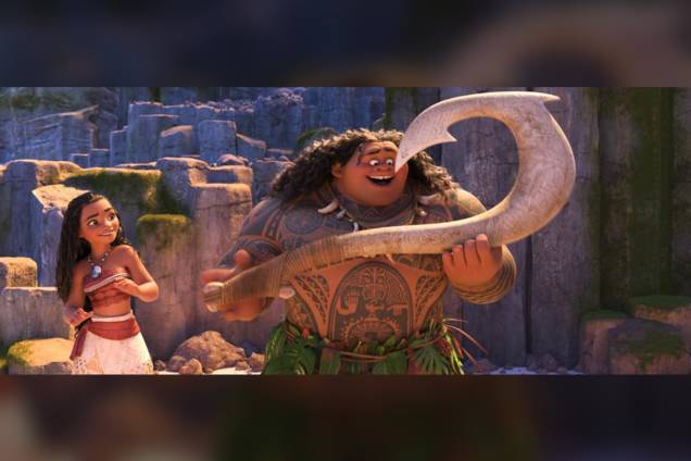 Maui (Dwayne Johnson) e Moana (Auli'i Cravalho) se aventuram para salvar a natureza Maui (Dwayne Johnson) e Moana (Auli'i Cravalho) se aventuram para salvar a natureza