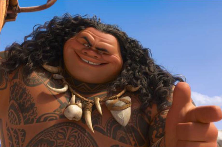 Maui (Dwayne Johnson) causa grandes problemas em 'Moana'