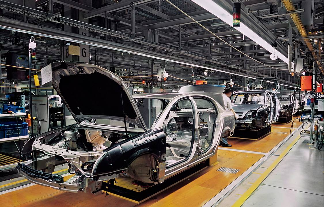 automóvel, carro, indústria, linha de produção