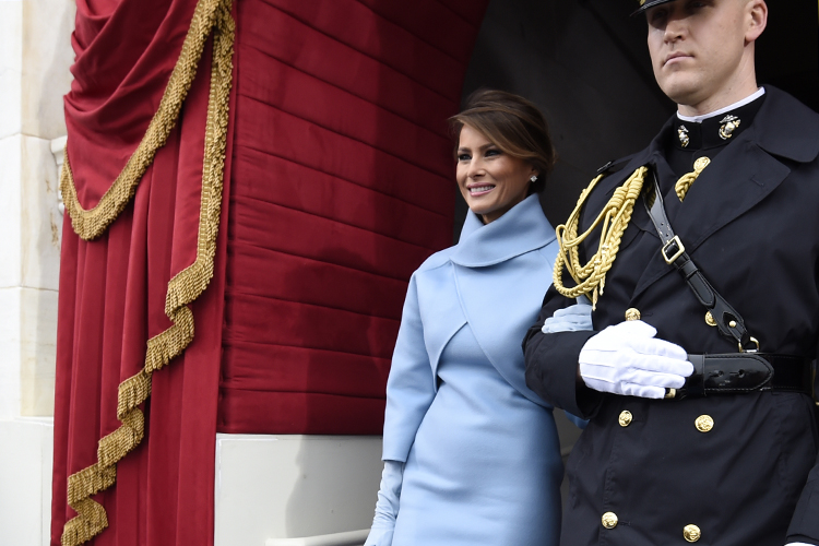 Melania Trump chega para  a cerimônia de posse do presidente eleito dos Estados Unidos, Donal Trump, no Capitólio - 20/01/2017