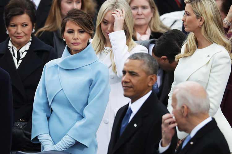 A primeira-dama Melanie Trump, durante a cerimônia de posse do presidente eleito dos Estados Unidos, Donald Trump, no Capitólio - 20/01/2017