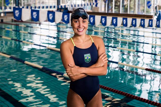 A nadadora Poliana Okimoto treina no Clube Esperia, em São Paulo (SP) A nadadora Poliana Okimoto treina no Clube Esperia, em São Paulo (SP)