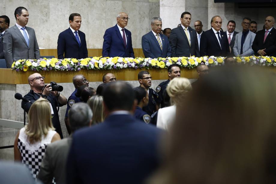 Cerimônia de posse do prefeito eleito de São Paulo, João Doria (PSDB), e vereadores da capital paulista, na Câmara Municipal na cidade