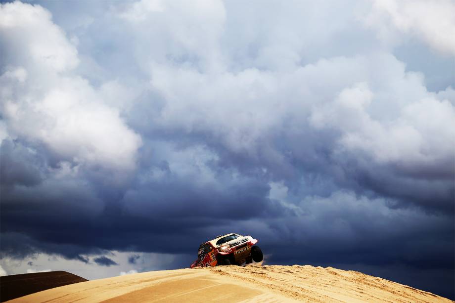 O piloto brasileiro Sylvio Barros, durante o quarto dia do Rali Dakar 2017, entre as cidades de San Salvador de Jujuy, na Argentina e Tupiza, na Bolívia - 05/01/2017