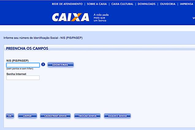 Quem esqueceu a senha deve cadastrar uma nova na <a href="https://servicossociais.caixa.gov.br/internet.do?segmento=CIDADAO01&produto=FGTS">página da Caixa</a> Quem esqueceu a senha deve cadastrar uma nova na <a href="https://servicossociais.caixa.gov.br/internet.do?segmento=CIDADAO01&produto=FGTS">página da Caixa</a>