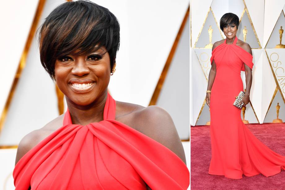 Viola Davis indicada ao prêmio de Melhor Atriz Coadjuvante pelo filme 'Um Limite Entre Nós' chega para a cerimônia do Oscar em Hollywood - 26/02/2017