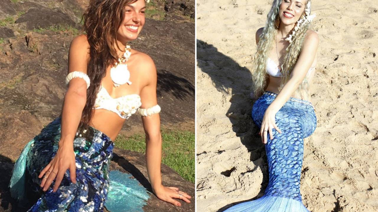 Isis Valverde (Ritinha de A Força do Querer) e Mirella Ferraz, sereia profissional