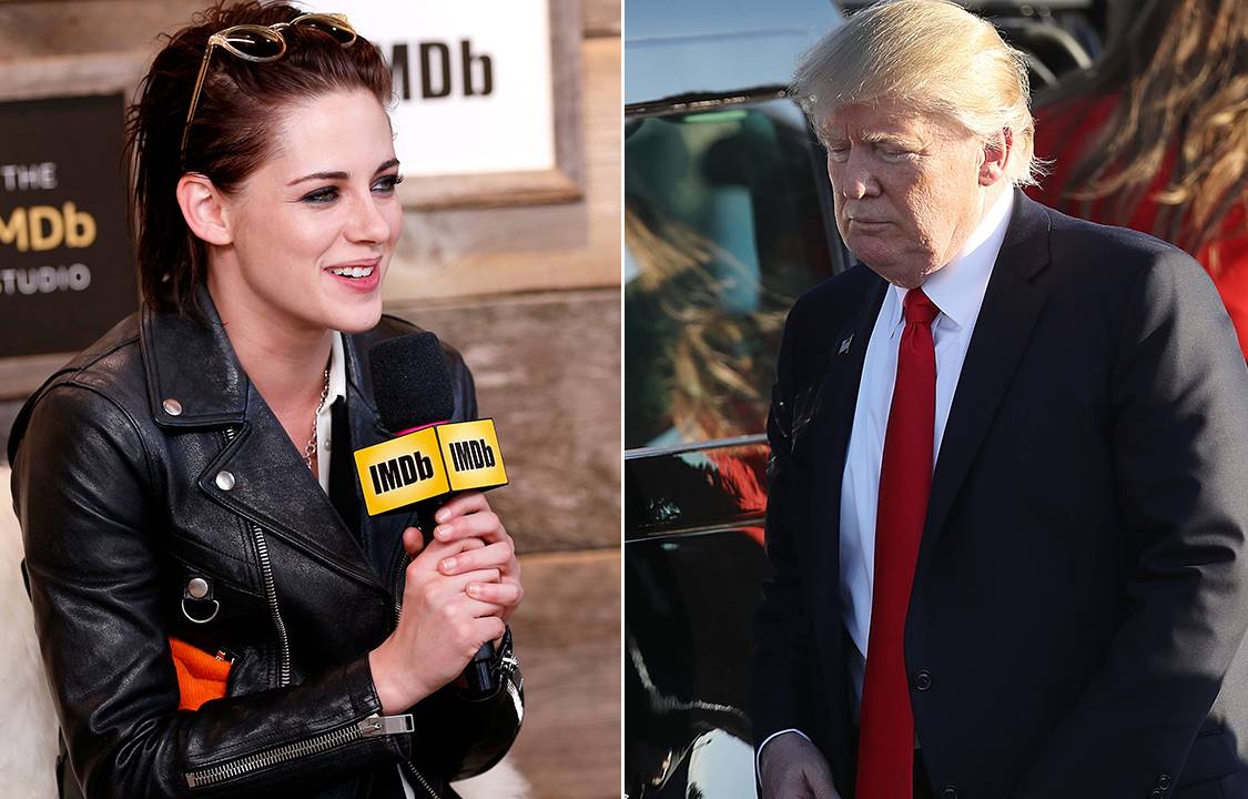 Atriz Kristen Stewart e Donald Trump