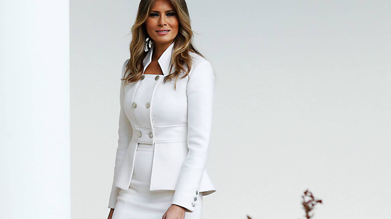 Primeira-dama dos EUA, Melania Trump, em encontro com o primeiro-ministro de Israel