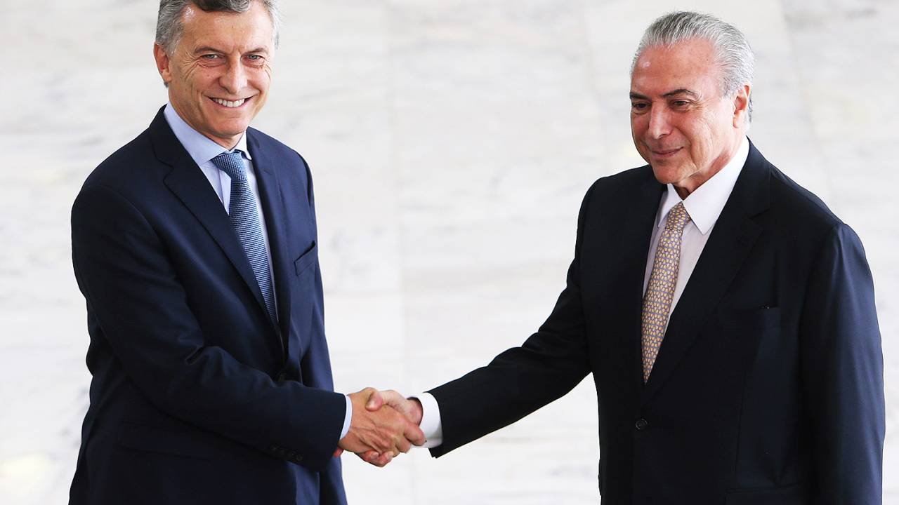 Temer e Mauricio Macri