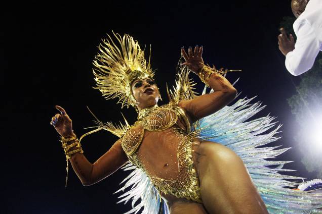 A rainha de bateria da Portela, Bianca Monteiro, durante a segunda noite de desfiles na Marquês de Sapucaí - 28/02/2017 A rainha de bateria da Portela, Bianca Monteiro, durante a segunda noite de desfiles na Marquês de Sapucaí - 28/02/2017