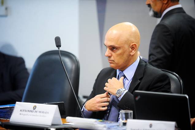 Alexandre de Moraes, indicado pelo presidente Michel Temer para o cargo de ministro do Supremo Tribunal Federal (STF), durante sua sabatina pela Comissão de Constituição, Justiça e Cidadania (CCJ) Alexandre de Moraes, indicado pelo presidente Michel Temer para o cargo de ministro do Supremo Tribunal Federal (STF), durante sua sabatina pela Comissão de Constituição, Justiça e Cidadania (CCJ)