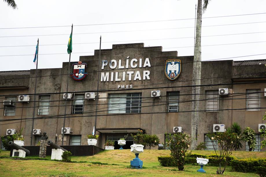 Vista do Quartel do Comando Geral da Polícia Militar, em Vitória (ES). A Polícia Militar está fora das ruas desde a madrugada de sábado (4).