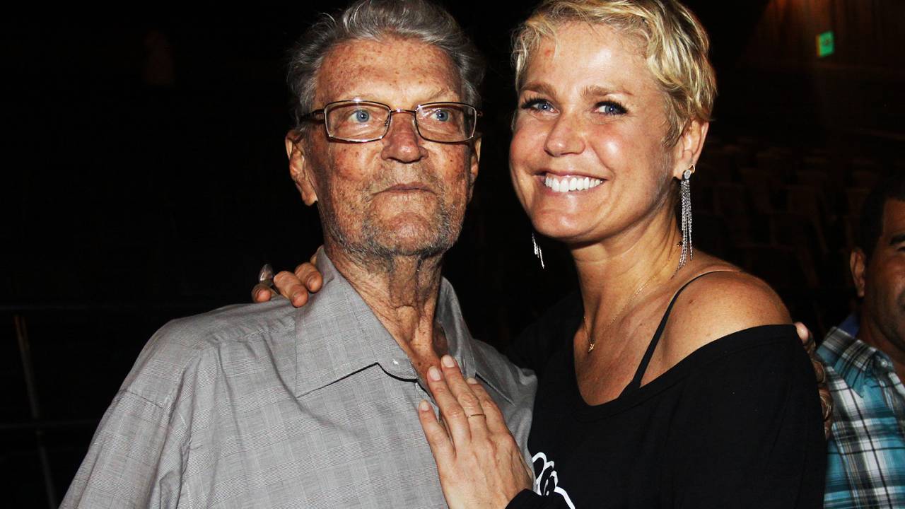 Xuxa com seu pai Luiz Floriano,