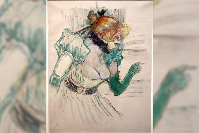 "Artista com luvas verdes - A cantora Dolly do 'Café Star" de Le Havre" por Henri de Toulouse-Lautrec "Artista com luvas verdes - A cantora Dolly do 'Café Star" de Le Havre" por Henri de Toulouse-Lautrec