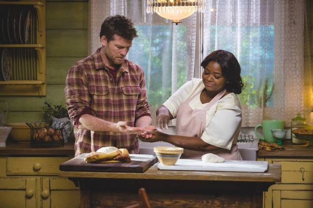 Sam Worthington e Octavia Spencer em "A Cabana" Sam Worthington e Octavia Spencer em "A Cabana"