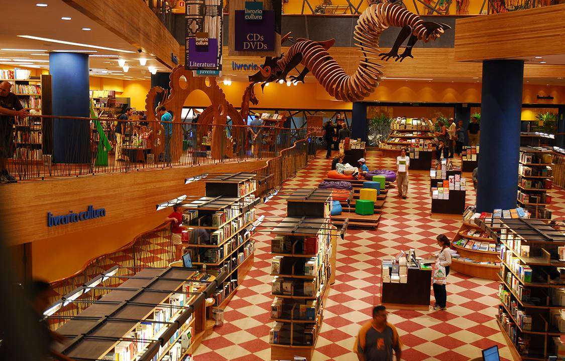 Interior da Livraria Cultura, no Conjunto Nacional, em São Paulo