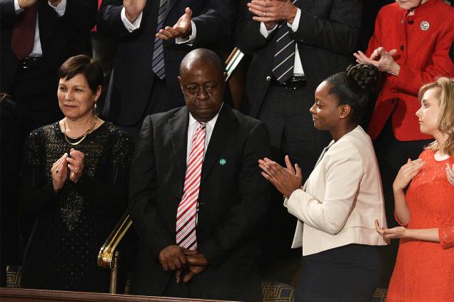 Jamiel Shaw durante discurso de Donald Trump - 28/02/2017 Jamiel Shaw durante discurso de Donald Trump - 28/02/2017