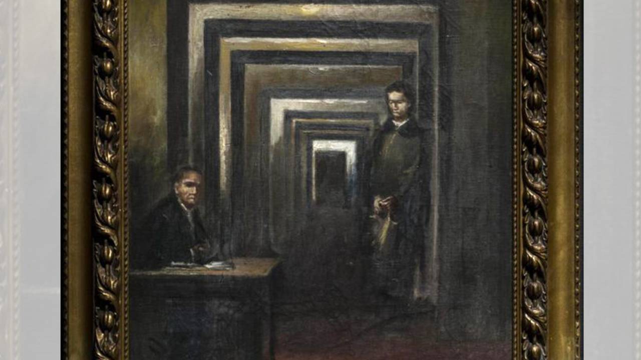 Pintura desconhecida de Hitler no Museo di Salo, Itália