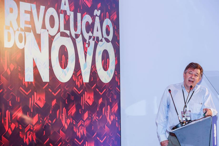 Fernando Reinach, biólogo, sócio e gestor do Fundo Pitanga, durante palestra no Fórum VEJA EXAME Revolução do Novo