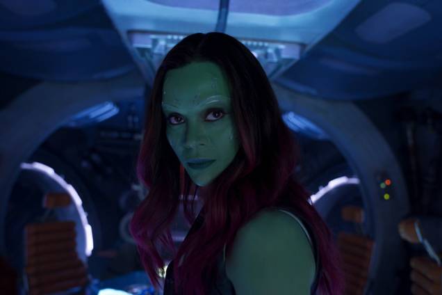 Gamora (Zoe Saldana) em Guardiões da Galáxia 2 Gamora (Zoe Saldana) em Guardiões da Galáxia 2