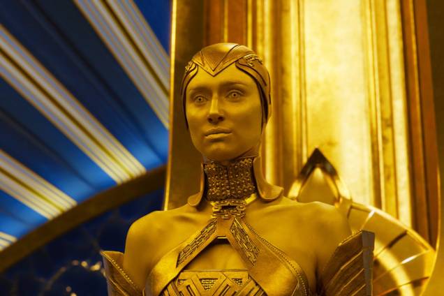 Ayesha (Elizabeth Debicki) em Guardiões da Galáxia 2 Ayesha (Elizabeth Debicki) em Guardiões da Galáxia 2