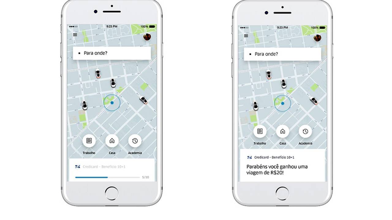 Uber lança benefício pra usuários que pagarem com Credicard