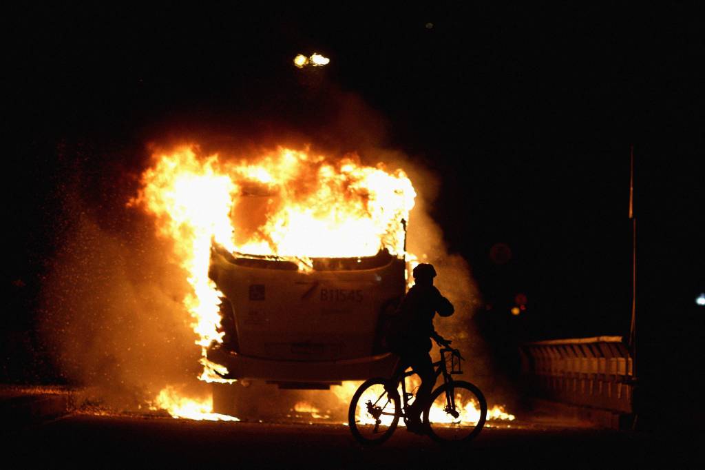 Protestos no RJ durante a Greve Geral