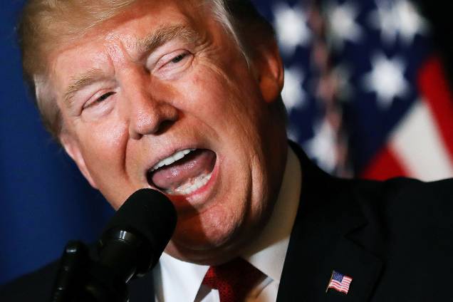 O presidente dos EUA, Donald Trump, durante pronunciamento sobre ataque à Síria - 06/04/2017 O presidente dos EUA, Donald Trump, durante pronunciamento sobre ataque à Síria - 06/04/2017