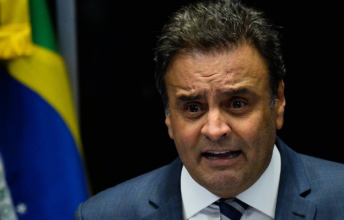 Foto de arquivo: Senador Aécio Neves, durante votação do impeachment da ex-presidente Dilma Rousseff