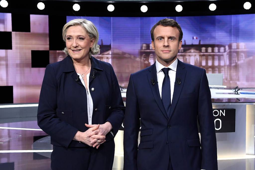 Veja como foi o debate entre Le Pen e Macron na França