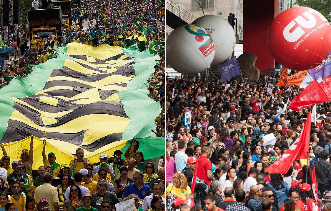Montagem protestos