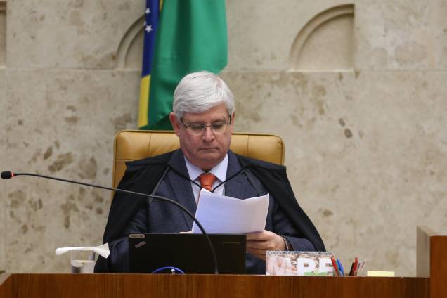 O procurador-geral da República, Rodrigo Janot, durante sessão plenária do Supremo Tribunal Federal (STF) para o julgamento da validade das delações da JBS - 28/06/2017 O procurador-geral da República, Rodrigo Janot, durante sessão plenária do Supremo Tribunal Federal (STF) para o julgamento da validade das delações da JBS - 28/06/2017