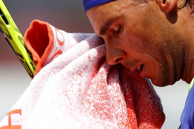 O tenista espanhol Rafael Nadal durante partida contra o suíço Stan Wawrinka na final de Roland Garros - 11/06/2017 O tenista espanhol Rafael Nadal durante partida contra o suíço Stan Wawrinka na final de Roland Garros - 11/06/2017